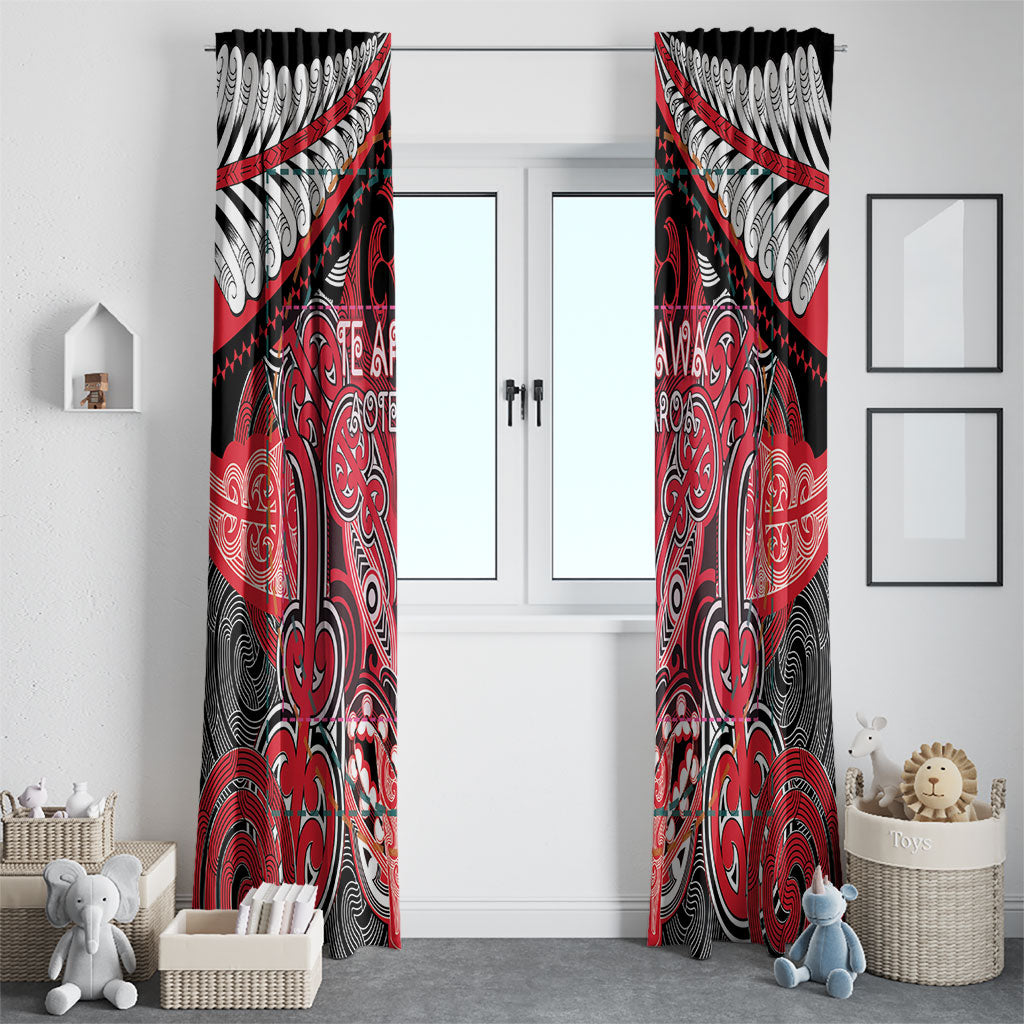 Aotearoa Iwi Te Arawa Window Curtain Maori Kowhaiwhai Pattern