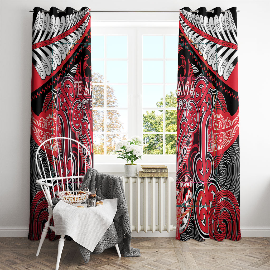 Aotearoa Iwi Te Arawa Window Curtain Maori Kowhaiwhai Pattern