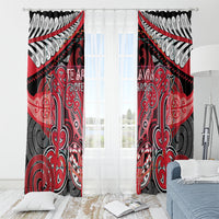Aotearoa Iwi Te Arawa Window Curtain Maori Kowhaiwhai Pattern