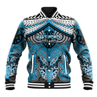 Aotearoa Iwi Ngati Porou Personalised Baseball Jacket Maori Kowhaiwhai Pattern