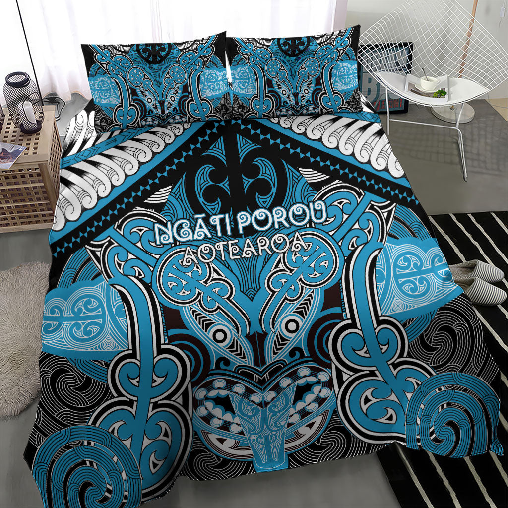 Aotearoa Iwi Ngati Porou Bedding Set Maori Kowhaiwhai Pattern
