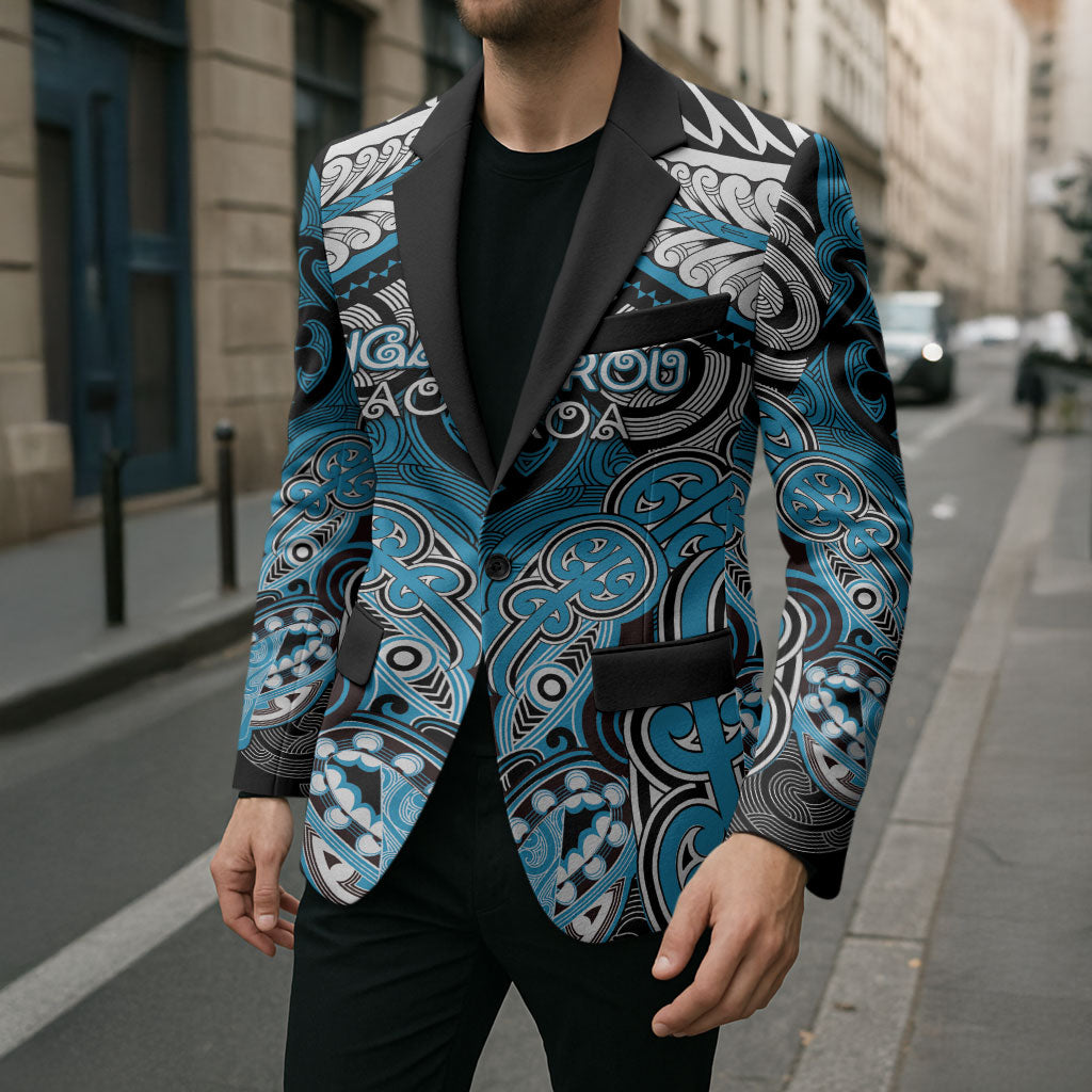 Aotearoa Iwi Ngati Porou Personalised Blazer Maori Kowhaiwhai Pattern
