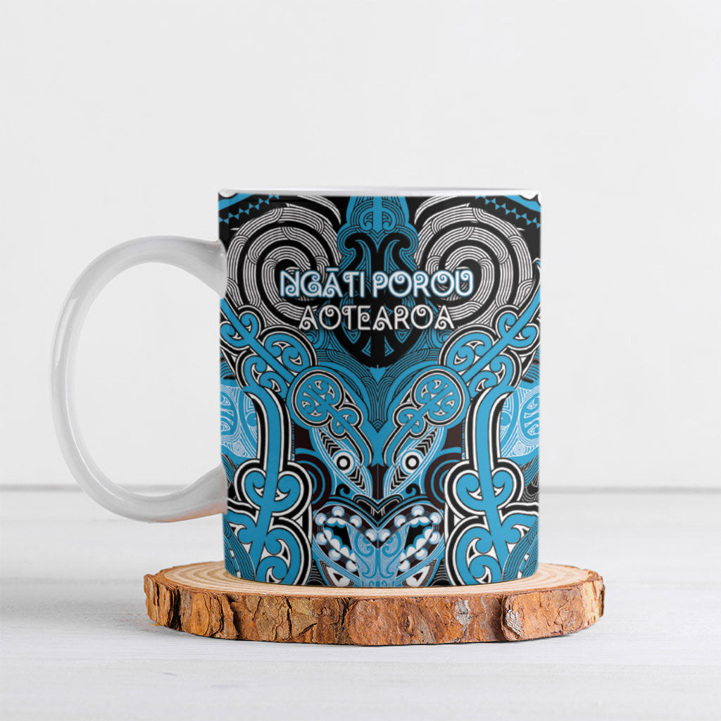 Aotearoa Iwi Ngati Porou Personalised Ceramic Mug Maori Kowhaiwhai Pattern