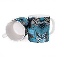 Aotearoa Iwi Ngati Porou Personalised Ceramic Mug Maori Kowhaiwhai Pattern