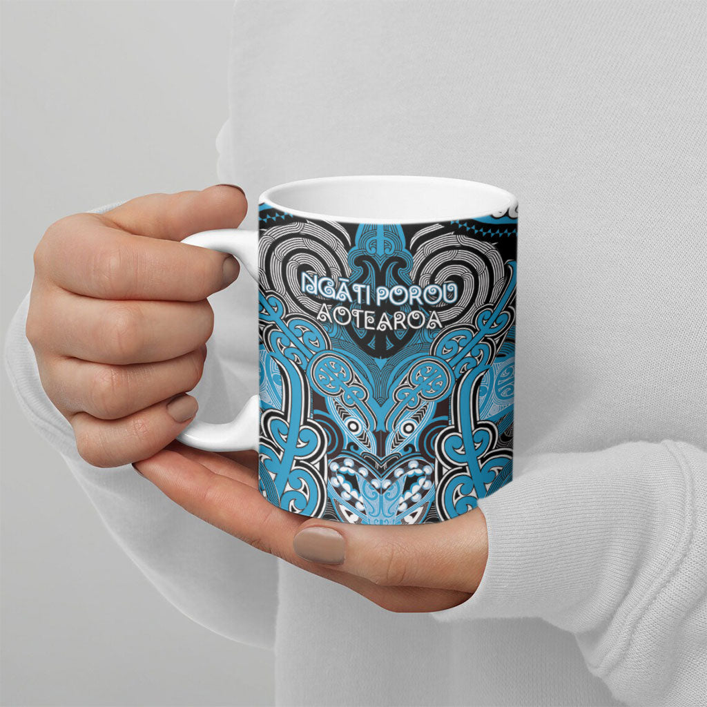 Aotearoa Iwi Ngati Porou Personalised Ceramic Mug Maori Kowhaiwhai Pattern