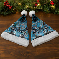 Aotearoa Iwi Ngati Porou Personalised Christmas Santa Hat Maori Kowhaiwhai Pattern