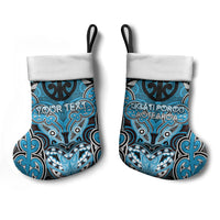 Aotearoa Iwi Ngati Porou Personalised Christmas Stocking Maori Kowhaiwhai Pattern
