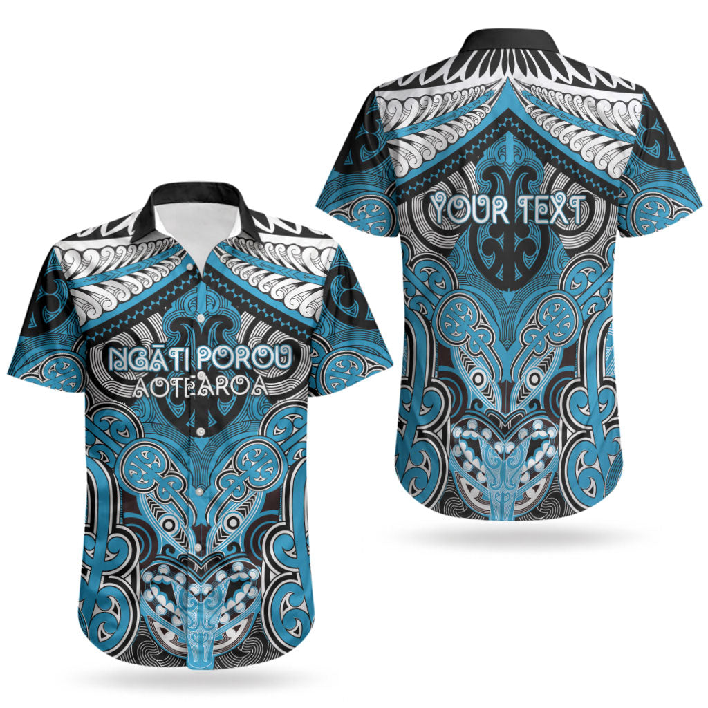 Aotearoa Iwi Ngati Porou Personalised Couples Matching Puletasi and Hawaiian Shirt Maori Kowhaiwhai Pattern