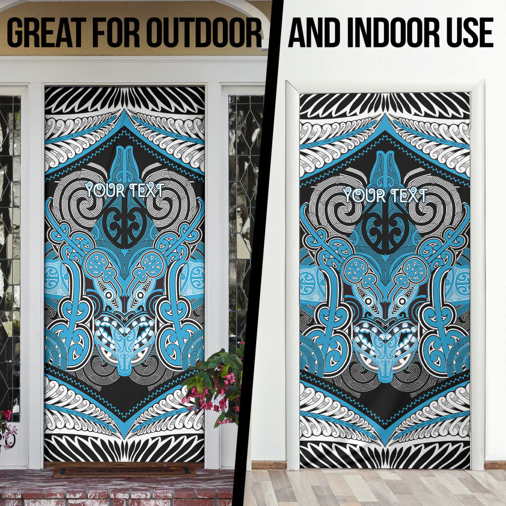 Aotearoa Iwi Ngati Porou Personalised Door Cover Maori Kowhaiwhai Pattern