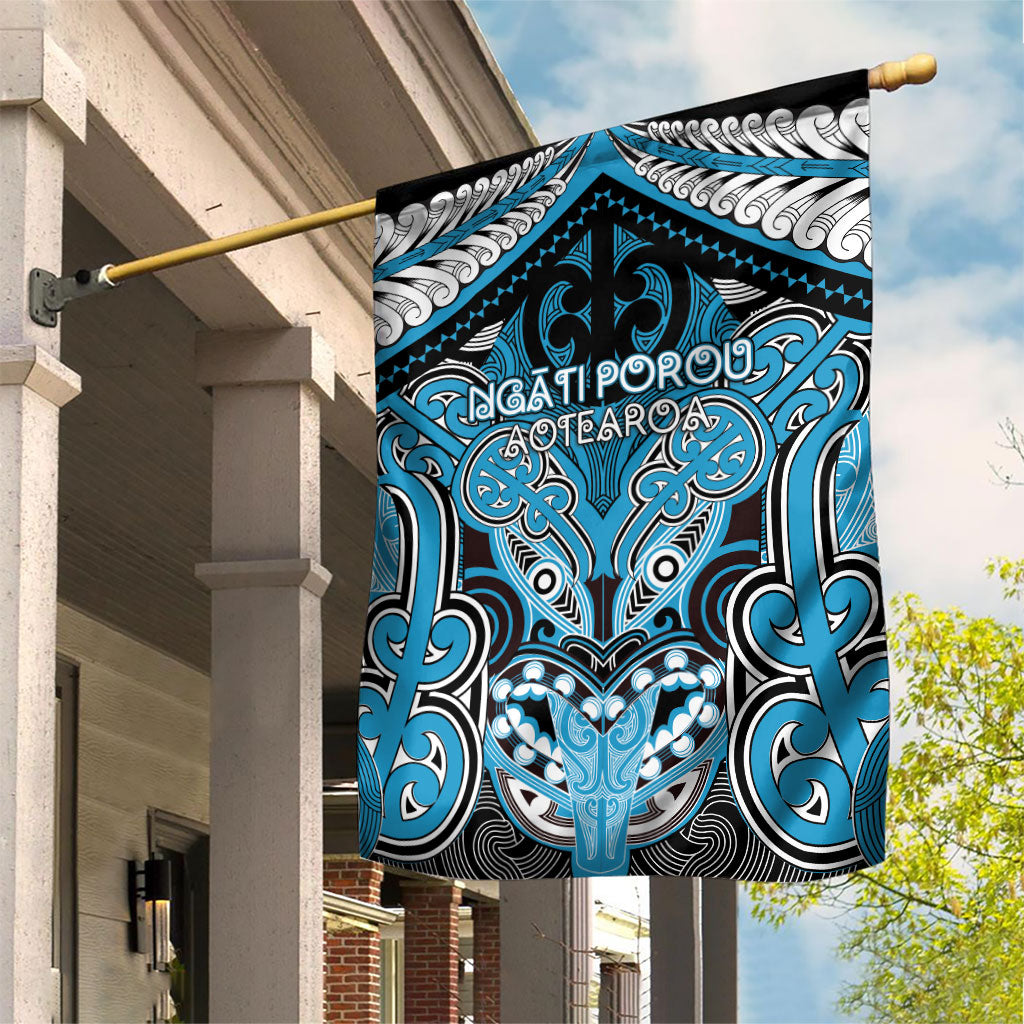 Aotearoa Iwi Ngati Porou Garden Flag Maori Kowhaiwhai Pattern