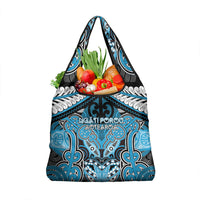 Aotearoa Iwi Ngati Porou Grocery Bag Maori Kowhaiwhai Pattern