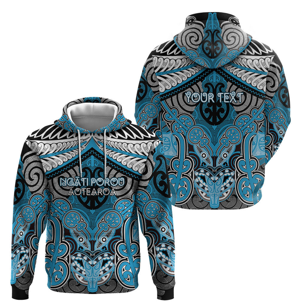 Aotearoa Iwi Ngati Porou Personalised Hoodie Maori Kowhaiwhai Pattern