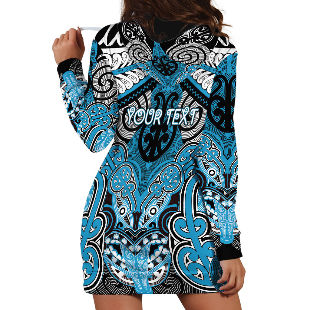 Aotearoa Iwi Ngati Porou Personalised Hoodie Dress Maori Kowhaiwhai Pattern