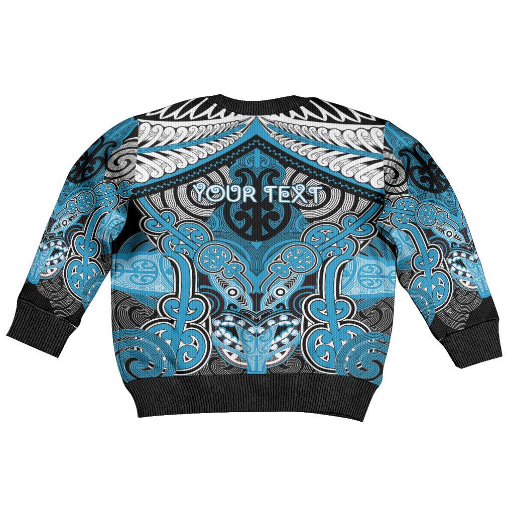 Aotearoa Iwi Ngati Porou Personalised Kid Ugly Christmas Sweater Maori Kowhaiwhai Pattern