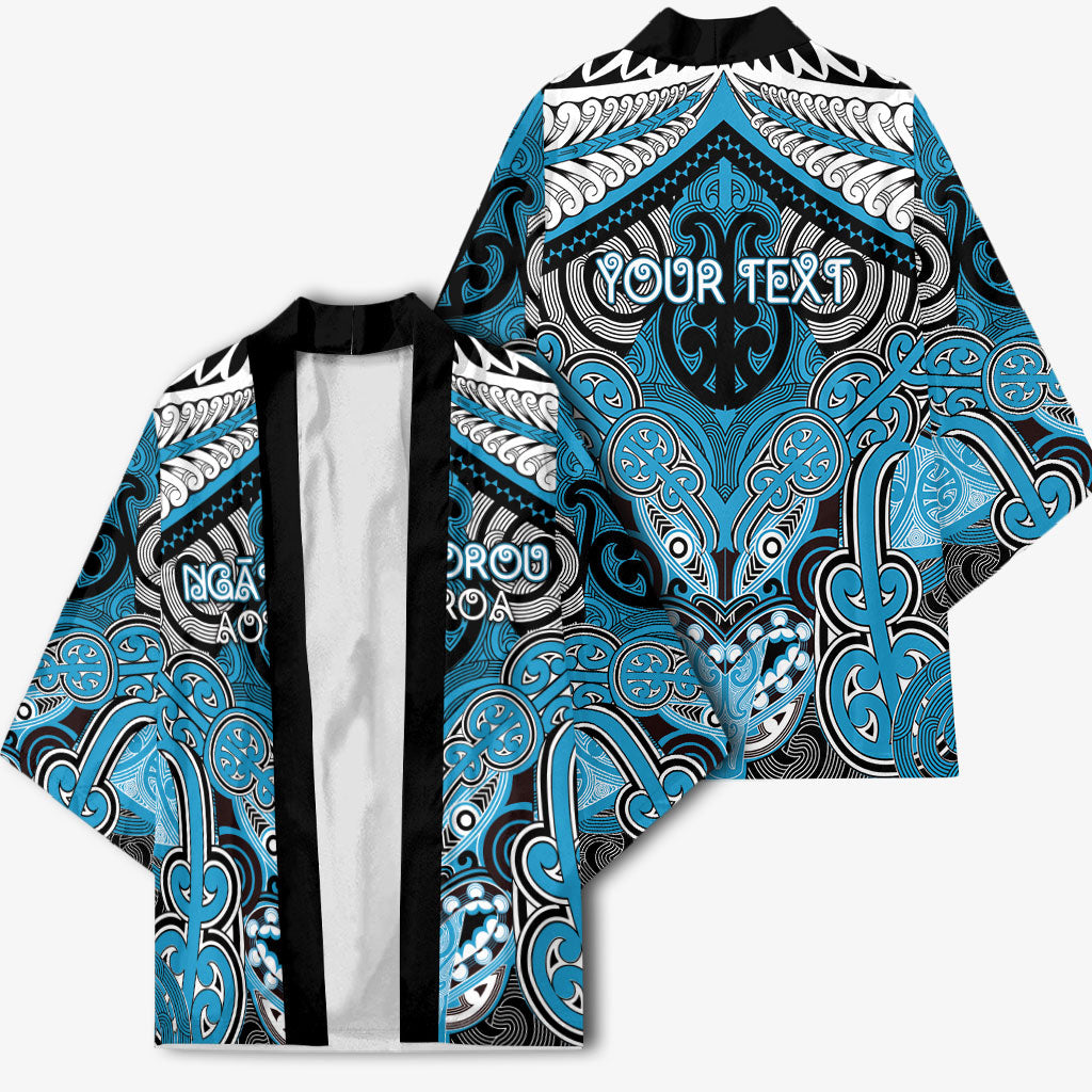 Aotearoa Iwi Ngati Porou Personalised Kimono Maori Kowhaiwhai Pattern