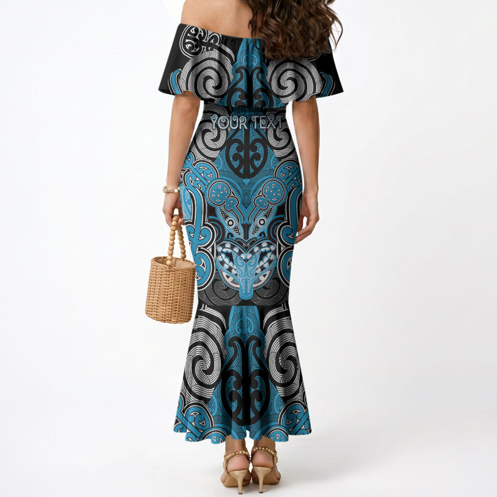 Aotearoa Iwi Ngati Porou Personalised Mermaid Dress Maori Kowhaiwhai Pattern