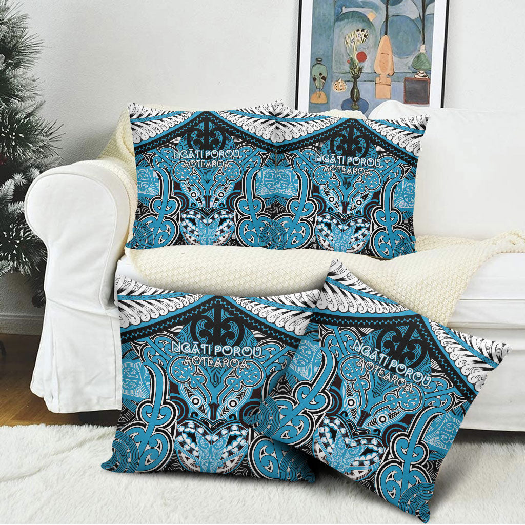 Aotearoa Iwi Ngati Porou Pillow Cover Maori Kowhaiwhai Pattern