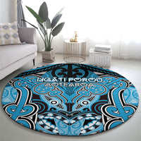 Aotearoa Iwi Ngati Porou Round Carpet Maori Kowhaiwhai Pattern