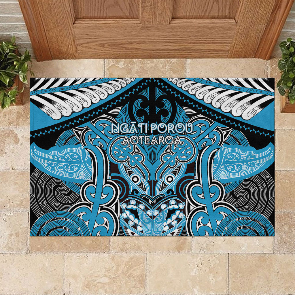 Aotearoa Iwi Ngati Porou Rubber Doormat Maori Kowhaiwhai Pattern