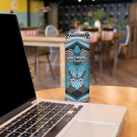 Aotearoa Iwi Ngati Porou Personalised Skinny Tumbler Maori Kowhaiwhai Pattern