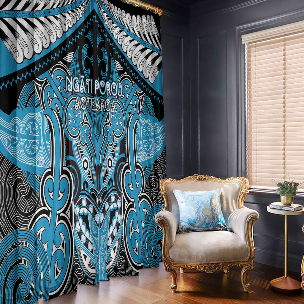 Aotearoa Iwi Ngati Porou Window Curtain Maori Kowhaiwhai Pattern