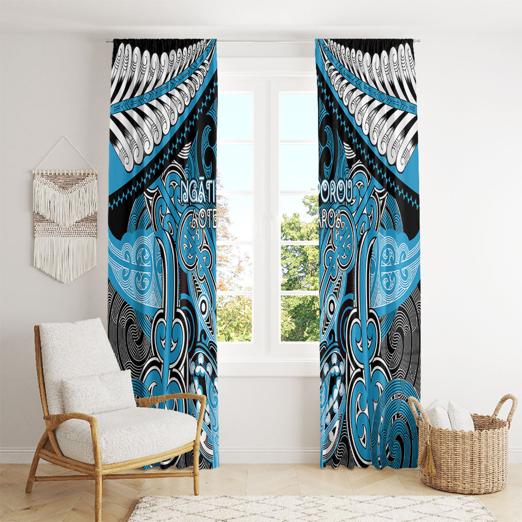 Aotearoa Iwi Ngati Porou Window Curtain Maori Kowhaiwhai Pattern