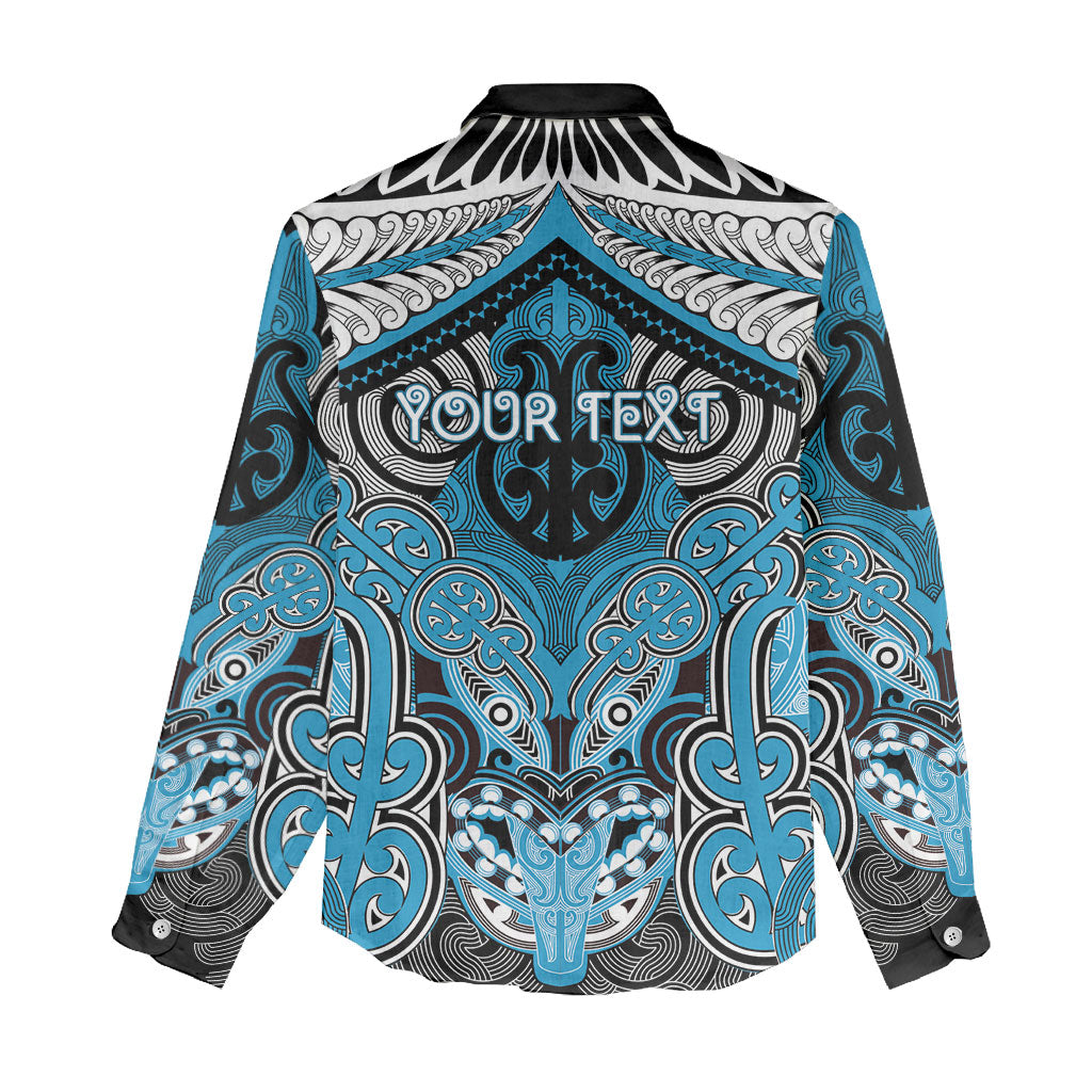 Aotearoa Iwi Ngati Porou Personalised Women Casual Shirt Maori Kowhaiwhai Pattern