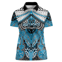 Aotearoa Iwi Ngati Porou Personalised Women Polo Shirt Maori Kowhaiwhai Pattern