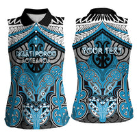 Aotearoa Iwi Ngati Porou Personalised Women Sleeveless Polo Shirt Maori Kowhaiwhai Pattern