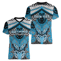 Aotearoa Iwi Ngati Porou Personalised Women V-Neck T-Shirt Maori Kowhaiwhai Pattern