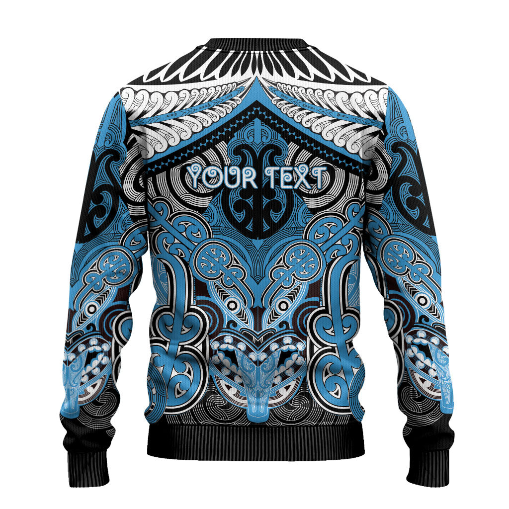 Aotearoa Iwi Ngati Kahungunu Personalised Ugly Christmas Sweater Maori Kowhaiwhai Pattern