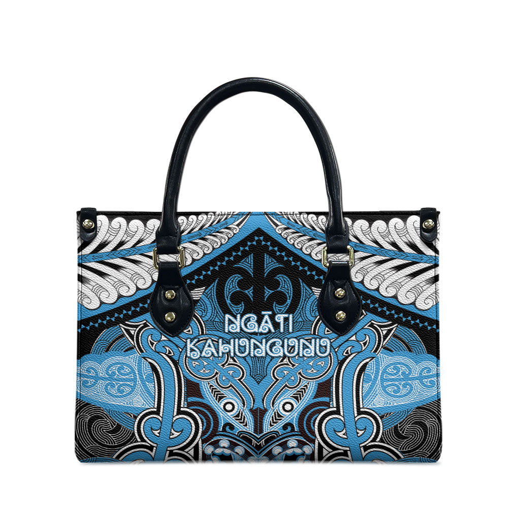 Aotearoa Iwi Ngati Kahungunu Leather Bag Maori Kowhaiwhai Pattern