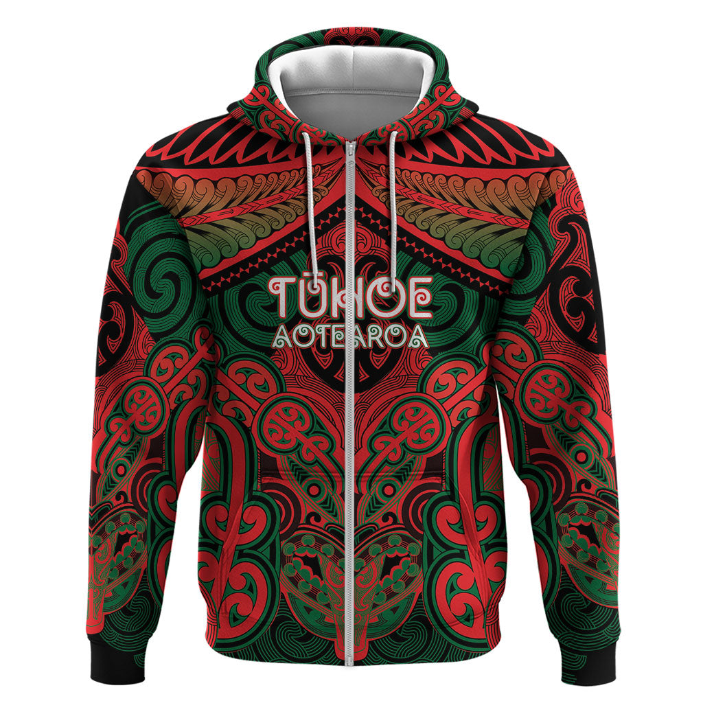 Aotearoa Iwi Tuhoe Personalised Hoodie Maori Kowhaiwhai Pattern