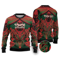 Aotearoa Iwi Tuhoe Personalised Ugly Christmas Sweater Maori Kowhaiwhai Pattern