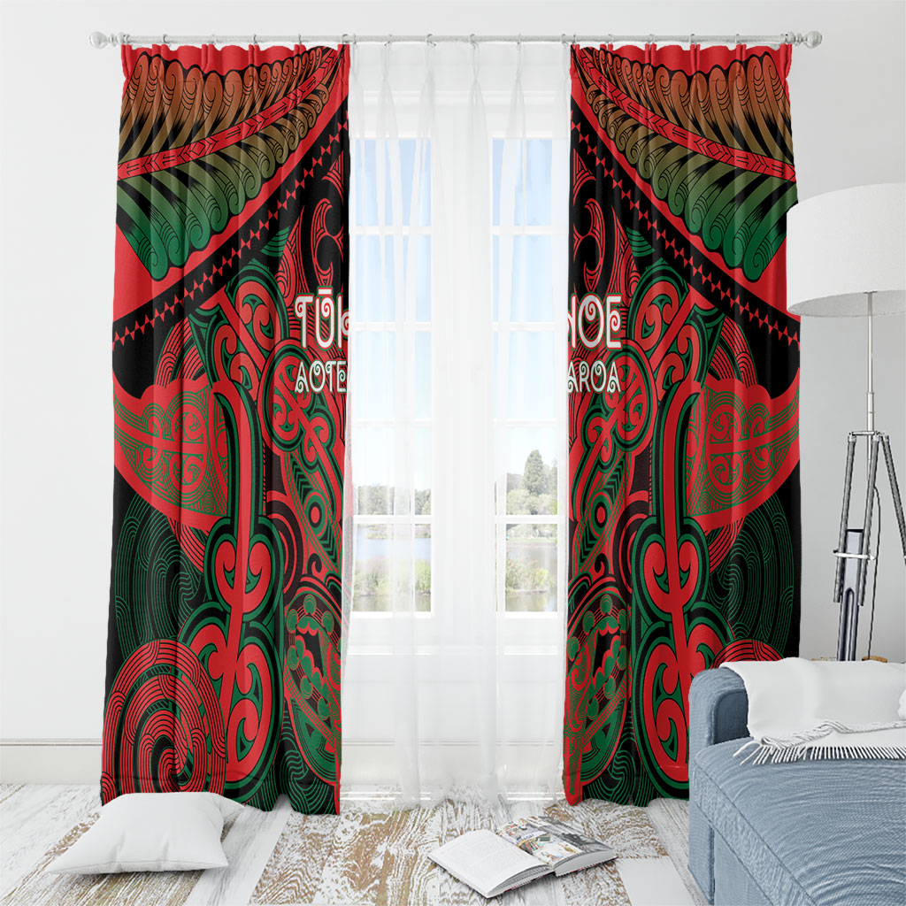Aotearoa Iwi Tuhoe Window Curtain Maori Kowhaiwhai Pattern