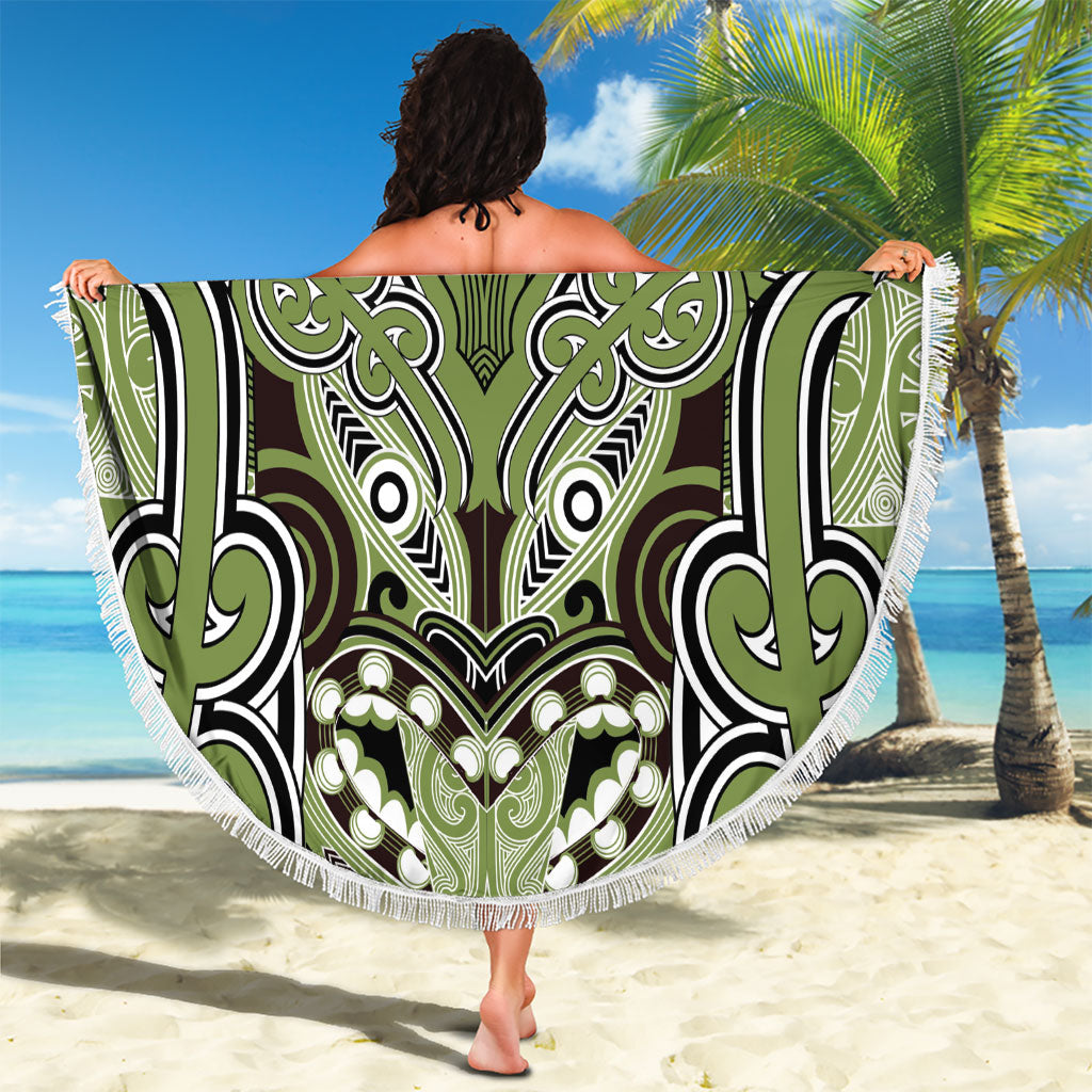 Aotearoa Iwi Whakatohea Beach Blanket Maori Kowhaiwhai Pattern