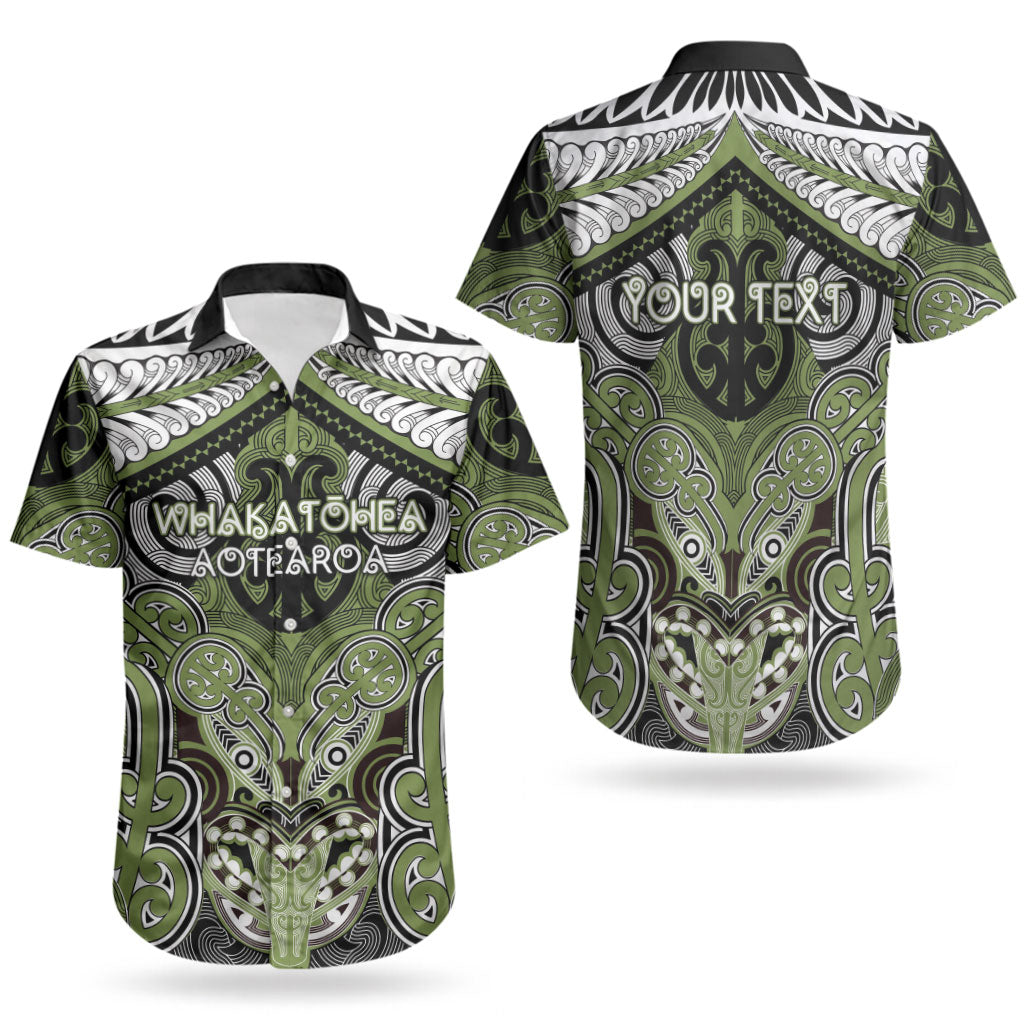 Aotearoa Iwi Whakatohea Personalised Couples Matching Long Sleeve Bodycon Dress and Hawaiian Shirt Maori Kowhaiwhai Pattern