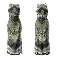 Aotearoa Iwi Whakatohea Personalised Couples Matching Tank Maxi Dress and Hawaiian Shirt Maori Kowhaiwhai Pattern