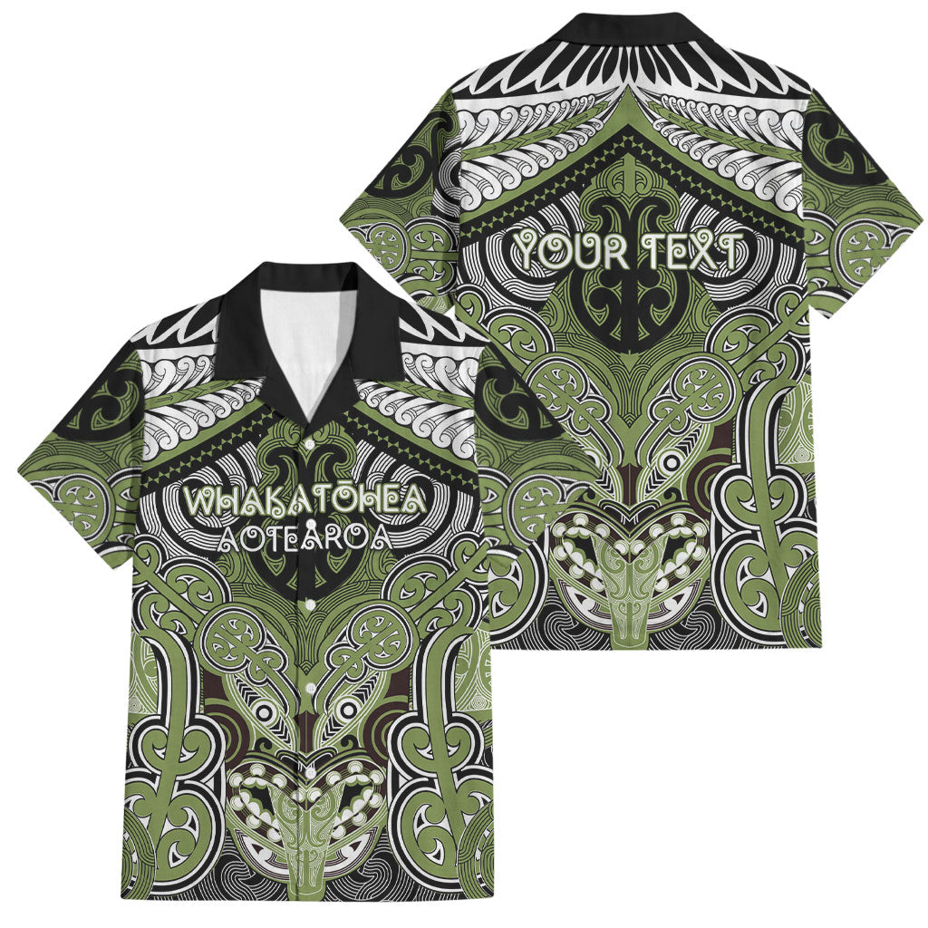 Aotearoa Iwi Whakatohea Personalised Family Matching Long Sleeve Bodycon Dress and Hawaiian Shirt Maori Kowhaiwhai Pattern