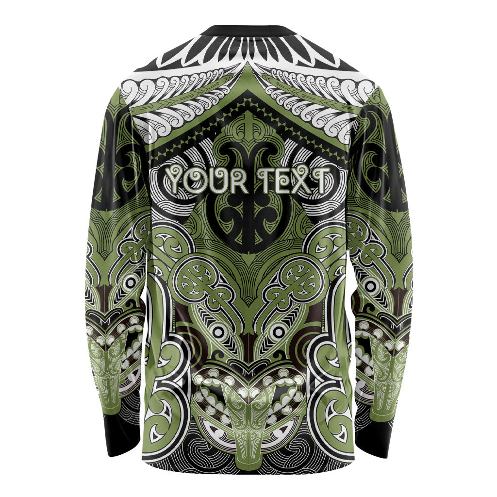 Aotearoa Iwi Whakatohea Personalised Long Sleeve Shirt Maori Kowhaiwhai Pattern