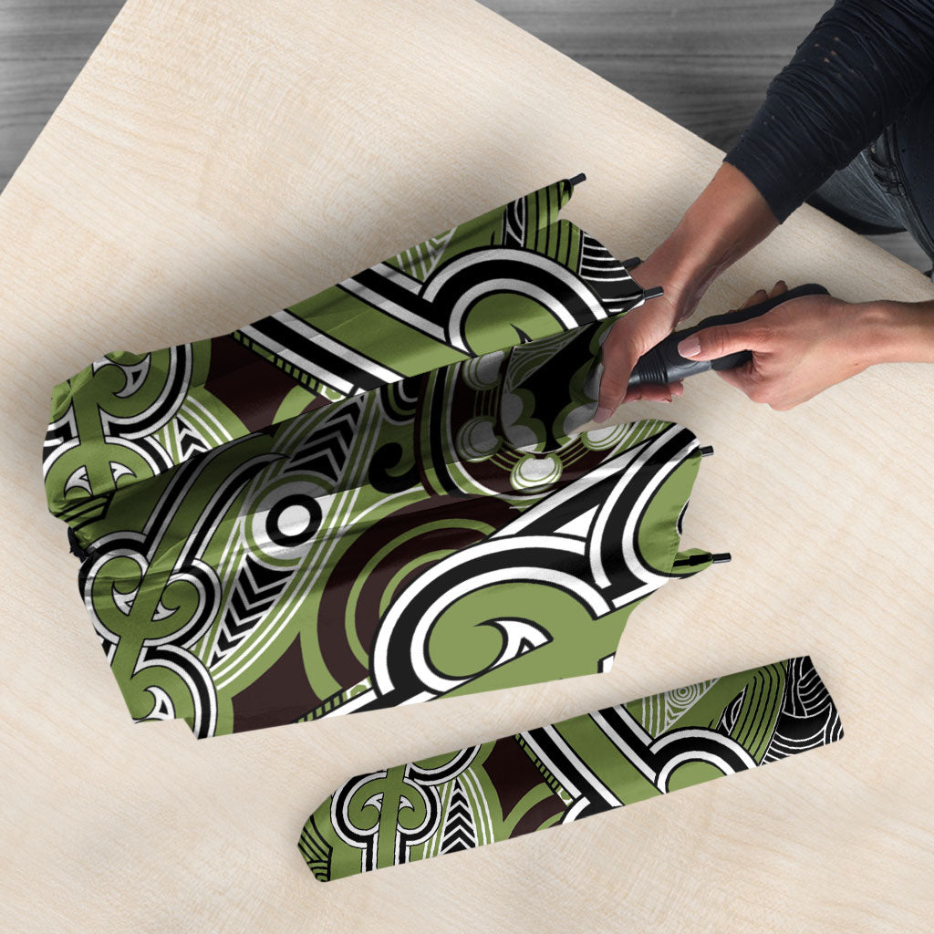 Aotearoa Iwi Whakatohea Umbrella Maori Kowhaiwhai Pattern