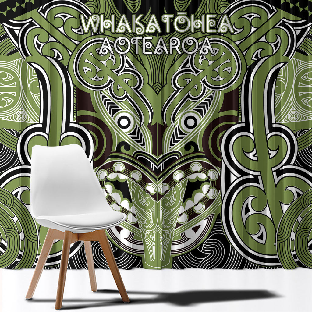 Aotearoa Iwi Whakatohea Window Curtain Maori Kowhaiwhai Pattern