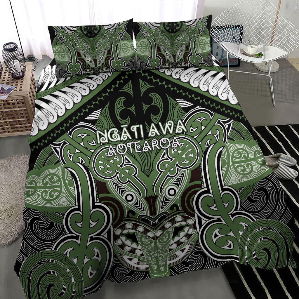 Aotearoa Iwi Ngati Awa Bedding Set Maori Kowhaiwhai Pattern