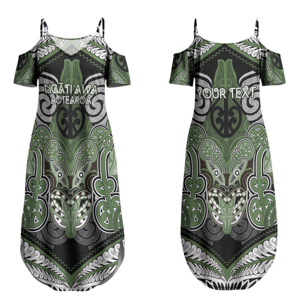 Aotearoa Iwi Ngati Awa Personalised Couples Matching Summer Maxi Dress and Hawaiian Shirt Maori Kowhaiwhai Pattern