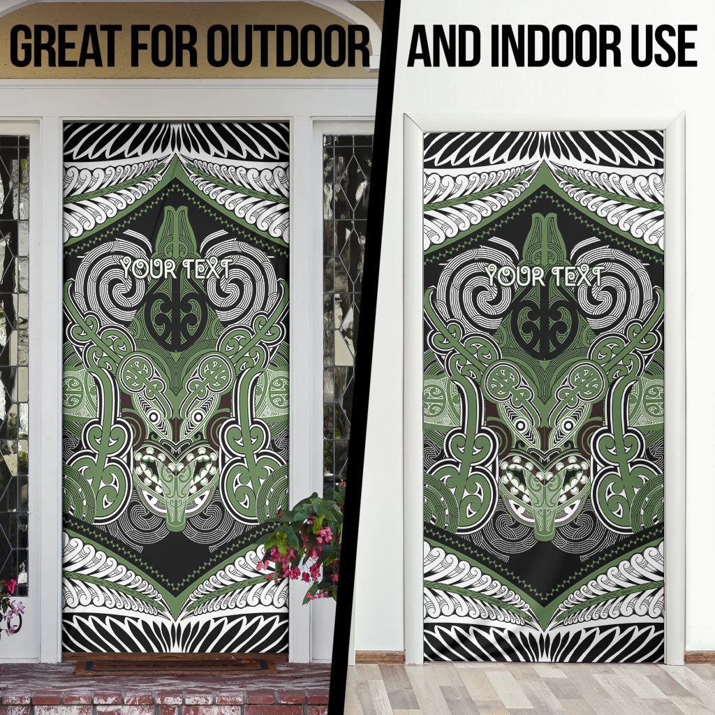 Aotearoa Iwi Ngati Awa Personalised Door Cover Maori Kowhaiwhai Pattern