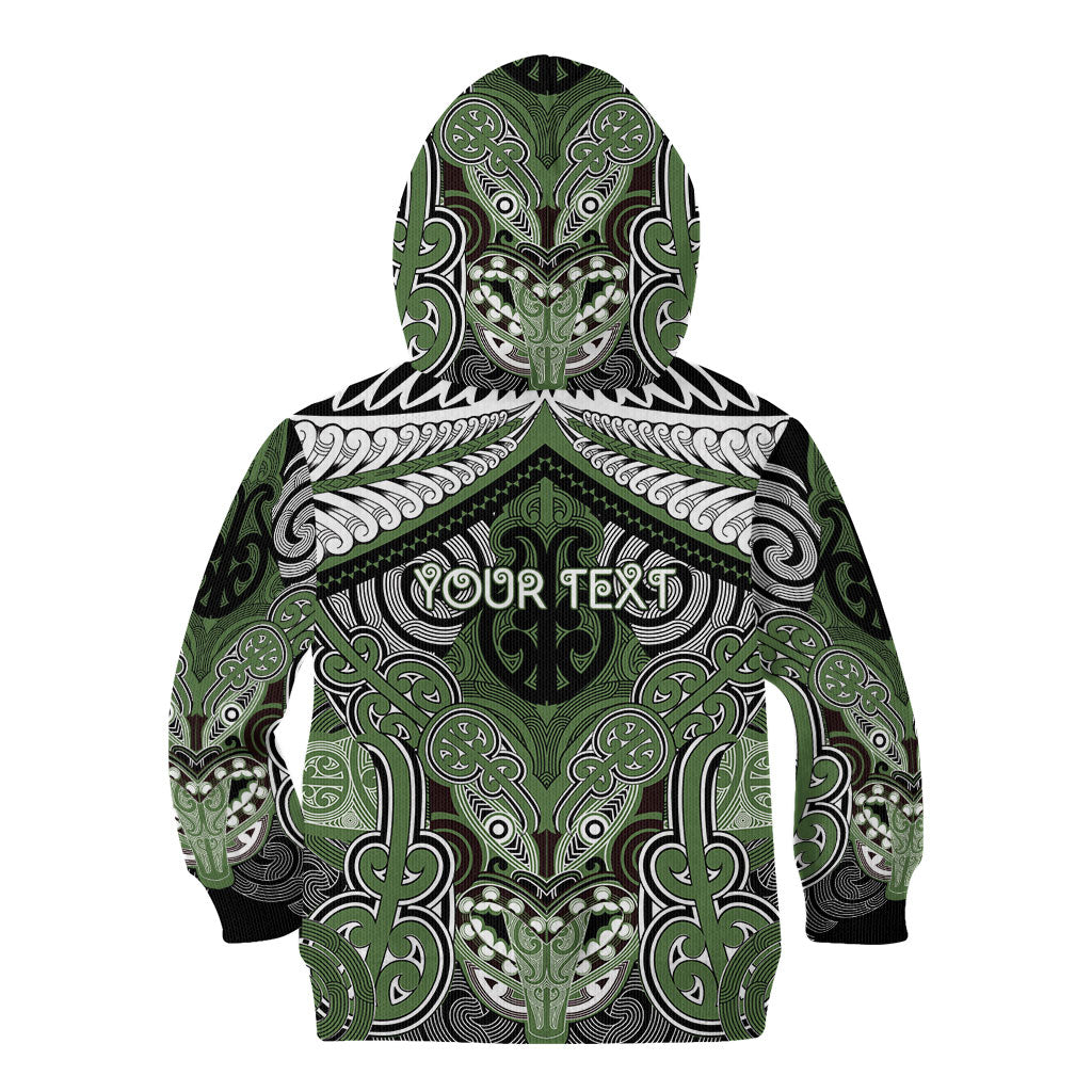 Aotearoa Iwi Ngati Awa Personalised Kid Hoodie Maori Kowhaiwhai Pattern