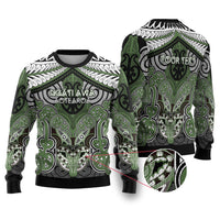 Aotearoa Iwi Ngati Awa Personalised Ugly Christmas Sweater Maori Kowhaiwhai Pattern