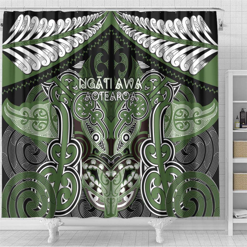 Aotearoa Iwi Ngati Awa Shower Curtain Maori Kowhaiwhai Pattern