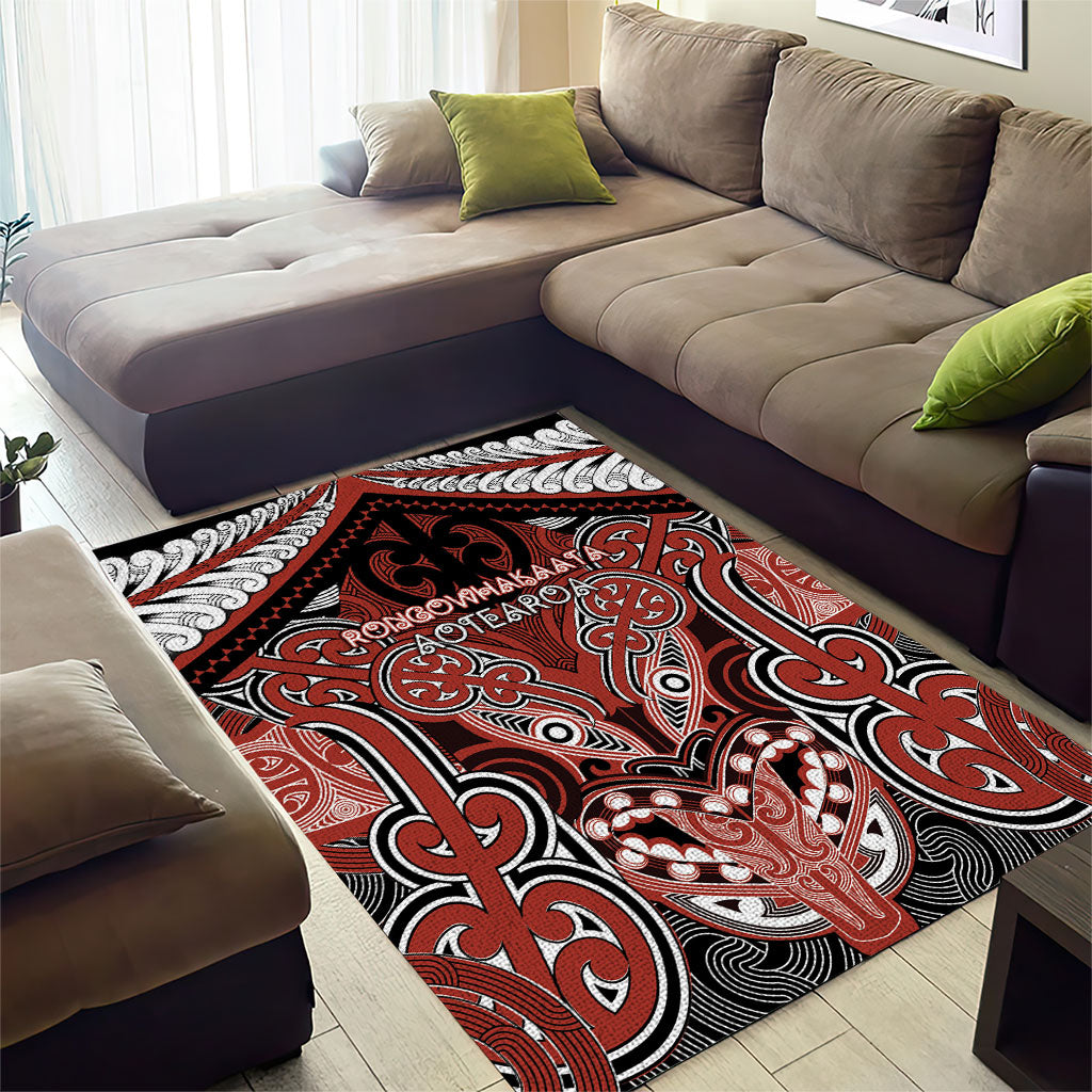 Aotearoa Iwi Rongowhakaata Area Rug Maori Kowhaiwhai Pattern