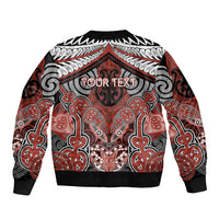 Aotearoa Iwi Rongowhakaata Personalised Bomber Jacket Maori Kowhaiwhai Pattern